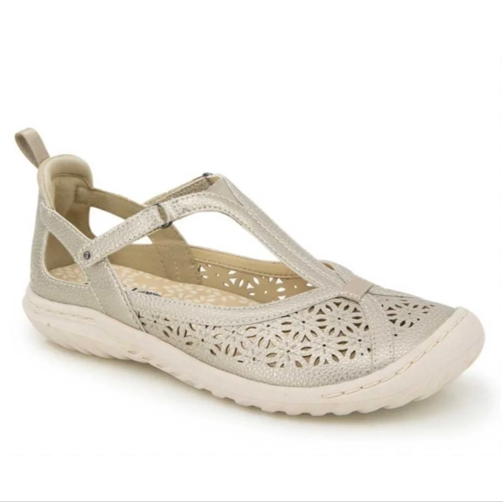 Jbu Daffodil Memory Foam Flat Shoes